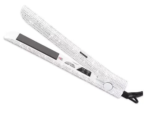 Rhinestone Titanium Flat Iron Straightener And Curler Rhinestone Titanium Flat Iron Straightener And Curler