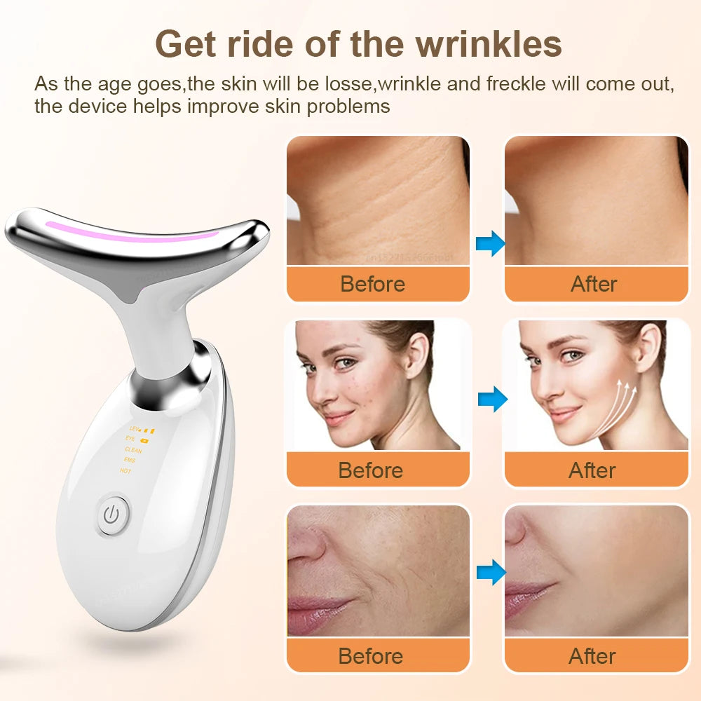 Neck Face Lifting Massager EMS Skin