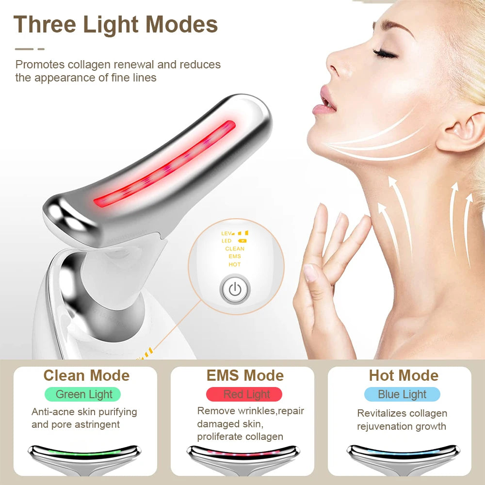 Neck Face Lifting Massager EMS Skin