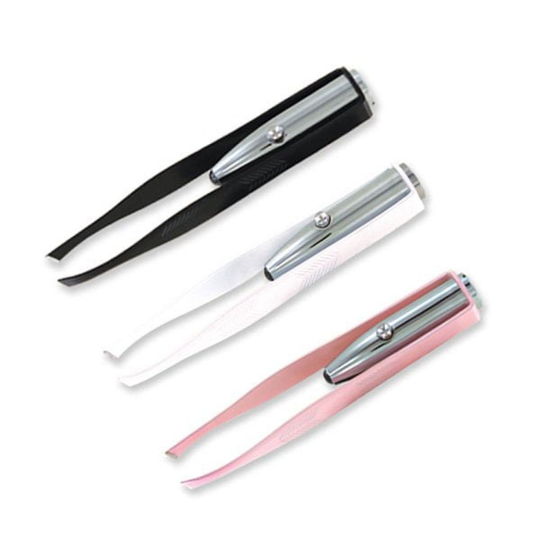 Portable LED Eyebrow Hair Tweezers