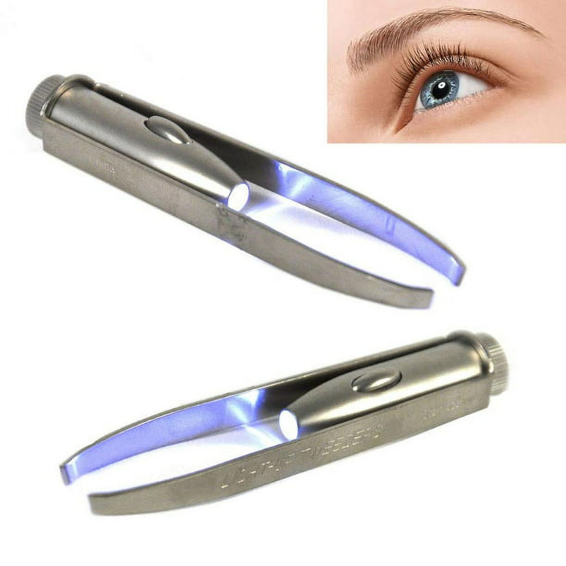 Portable LED Eyebrow Hair Tweezers