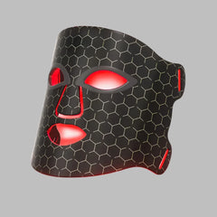 7-Color LED Light Therapy Mask – Bold Black & Red Design